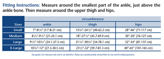 Truform 365 Size Chart