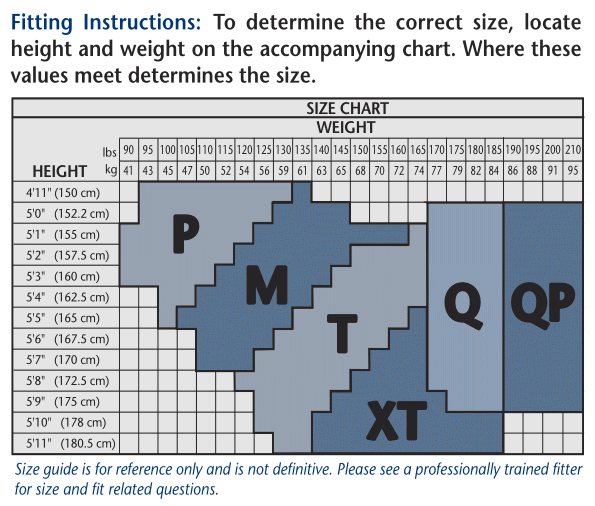 Truform 1777 Size Chart