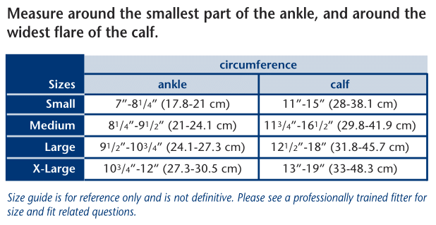 Truform 263 Size Chart