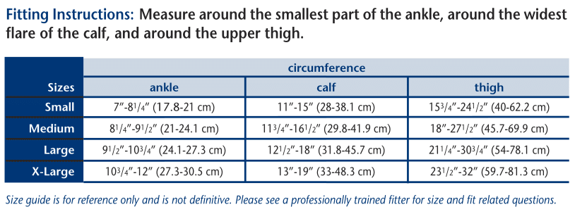 Truform 264 Size Chart