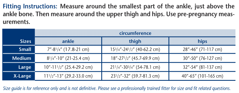 Truform 267 Size Chart