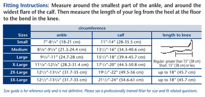 Truform 864 Size Chart