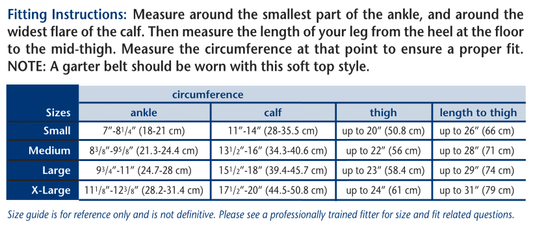 Truform 866 Size Chart