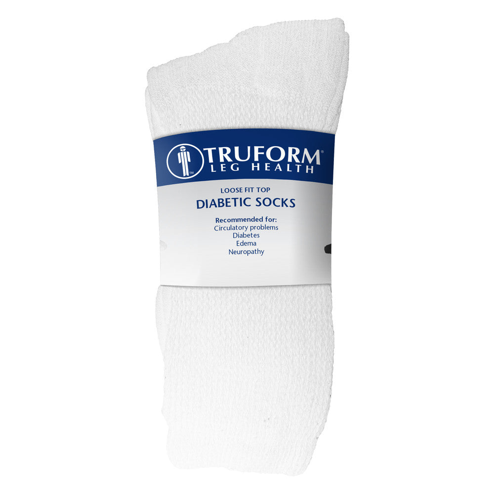 Loose Fit Diabetic Socks, Crew Length (Truform 1918)