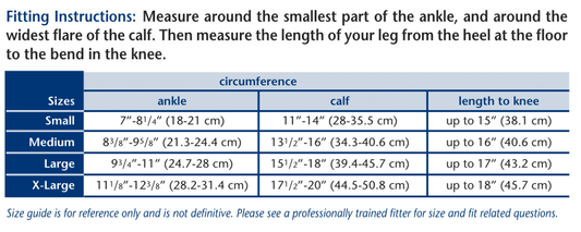 Truform 1943 Size Chart