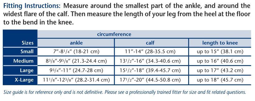 Truform 1954 Size Chart