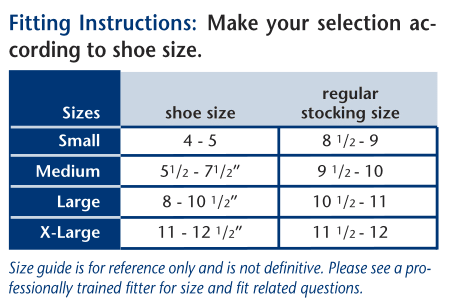 Truform 1963 Size Chart