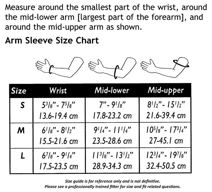 Truform 3315 Size Chart