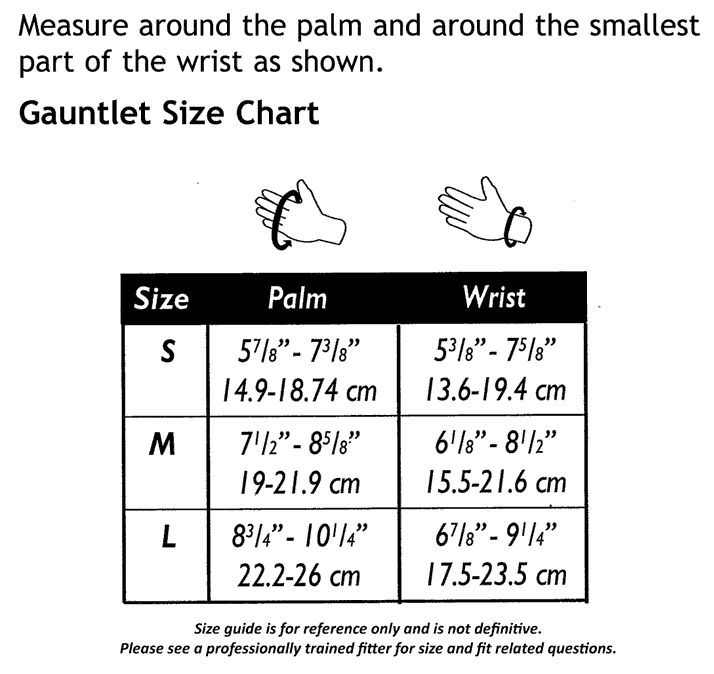 Truform 3322 Size Chart