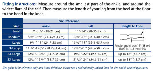 Truform 8808 Size Chart
