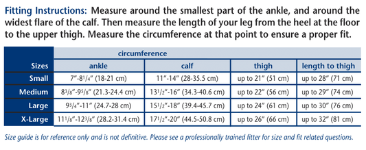 Truform 8810 Size Chart