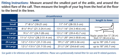 Truform 8844 Size Chart