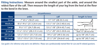 Truform 8845 Size Chart