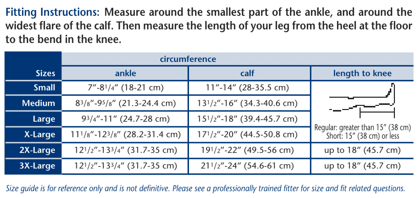 Truform 8865 Size Chart