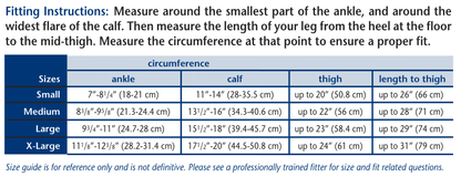 Truform 8867 Size Chart