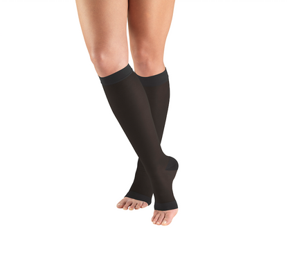 Knee High, Open Toe, Sheer Stockings, 15-20 mmHg (Truform 1772)