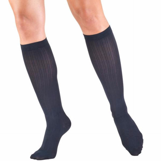 Women's Knee High Socks with Rib Knit Pattern, 15-20 mmHg (Truform 1973)
